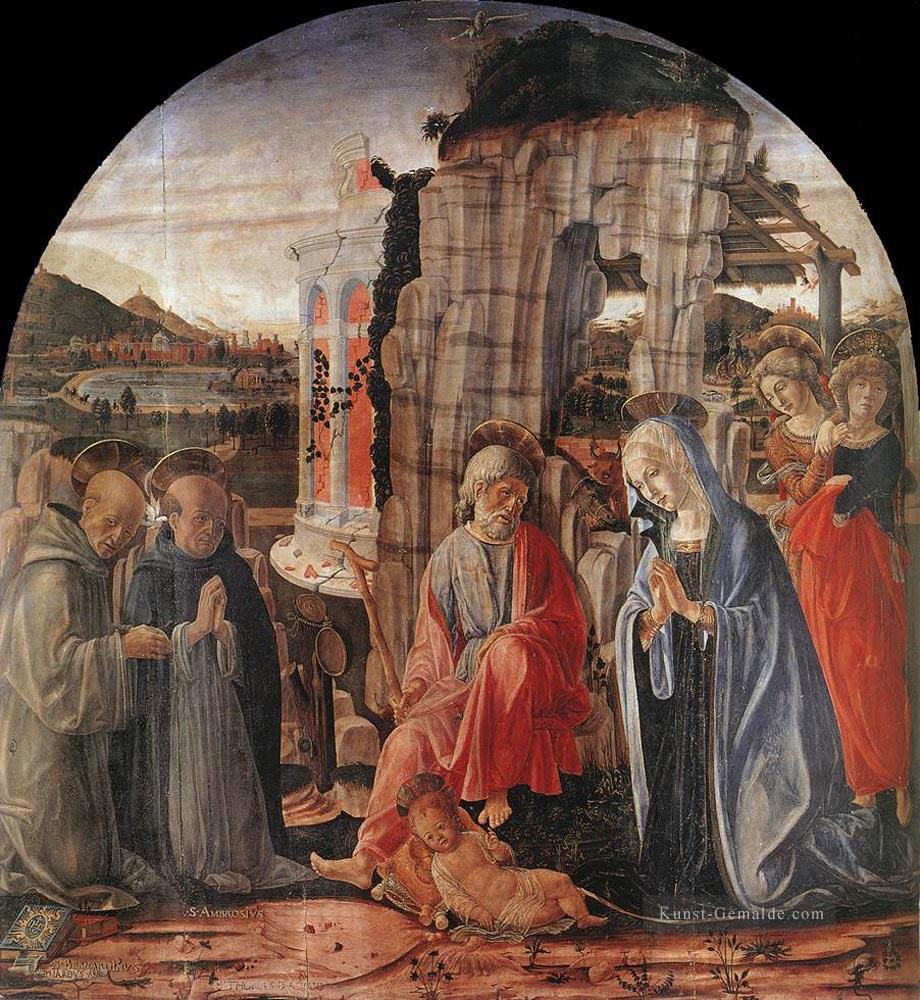 Geburt 1475 Sieneser Francesco di Giorgio Ölgemälde